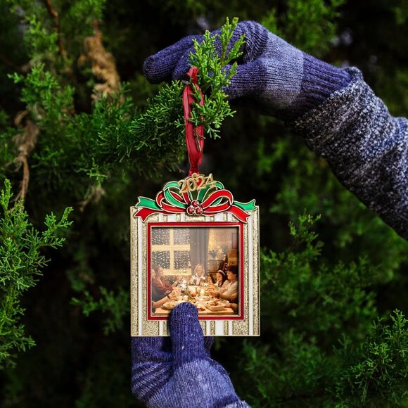 🆕Christmas Tree Ornament Picture Frame Holiday Keepsake Home Decor Pendant Gift - Picture 2 of 7